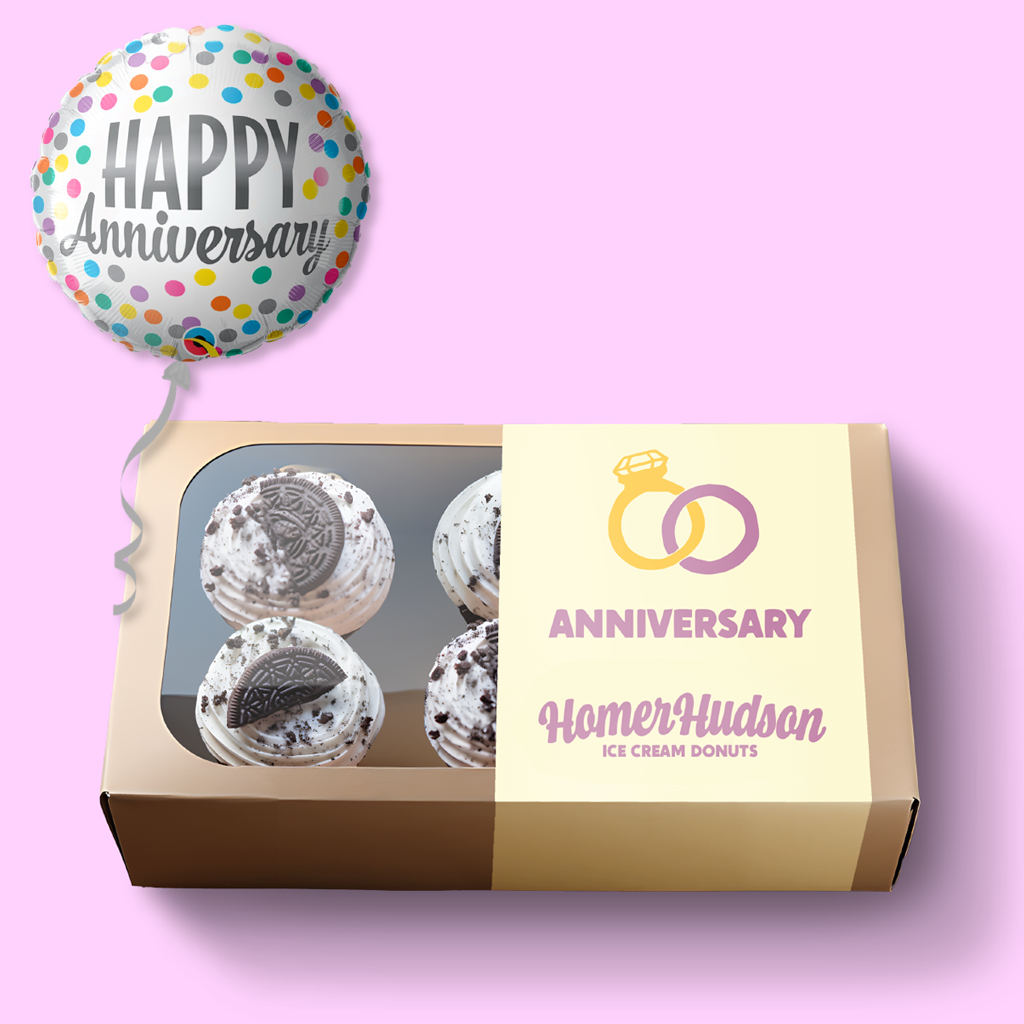 Anniversary Ice Cream Cupcake Gift Box I Homer Hudson