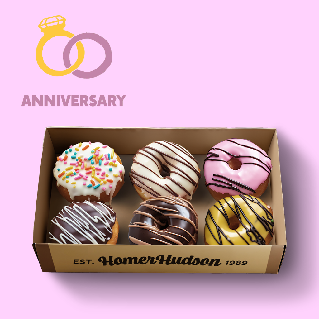 Anniversary Ice Cream Donut Gift Box I Homer Hudson