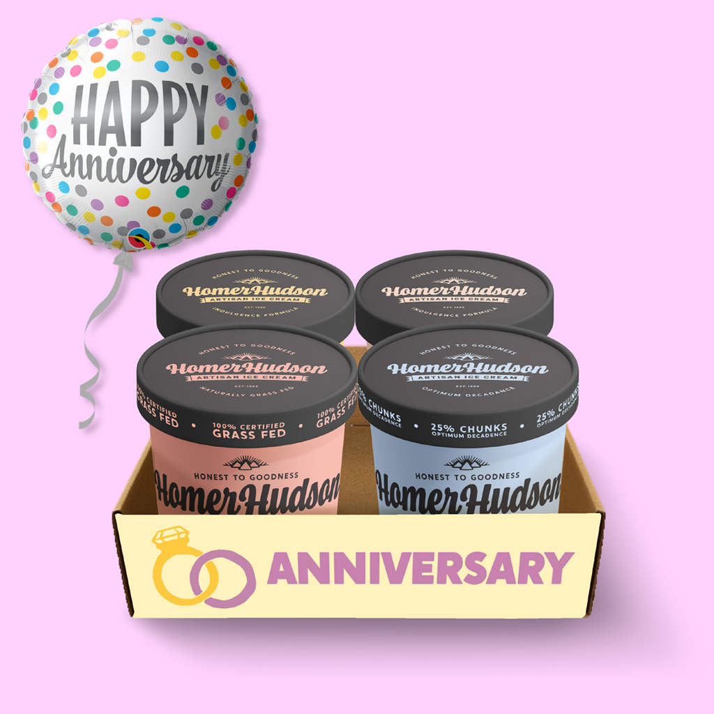 Anniversary Ice Cream Pints Gift Box I Homer Hudson