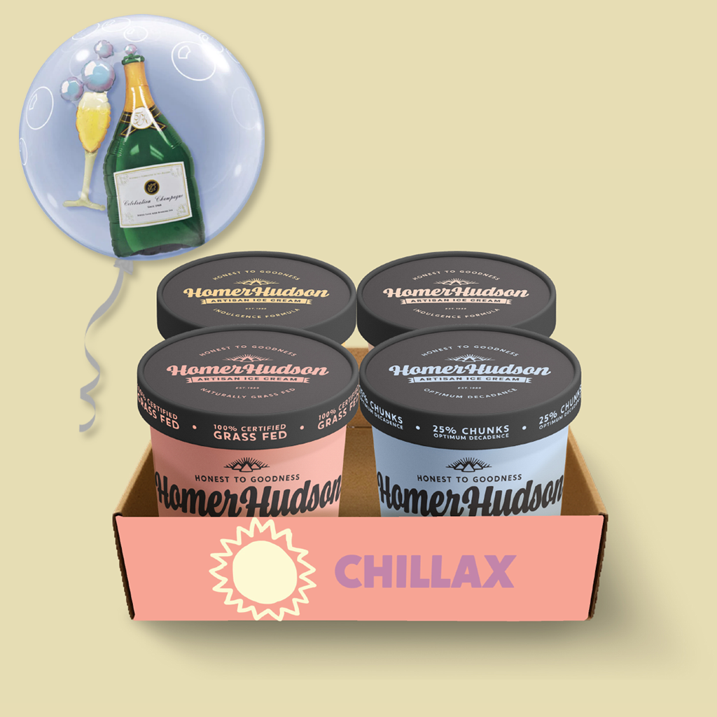 Chillout & Relax Ice Cream Pints Gift Box I Homer Hudson