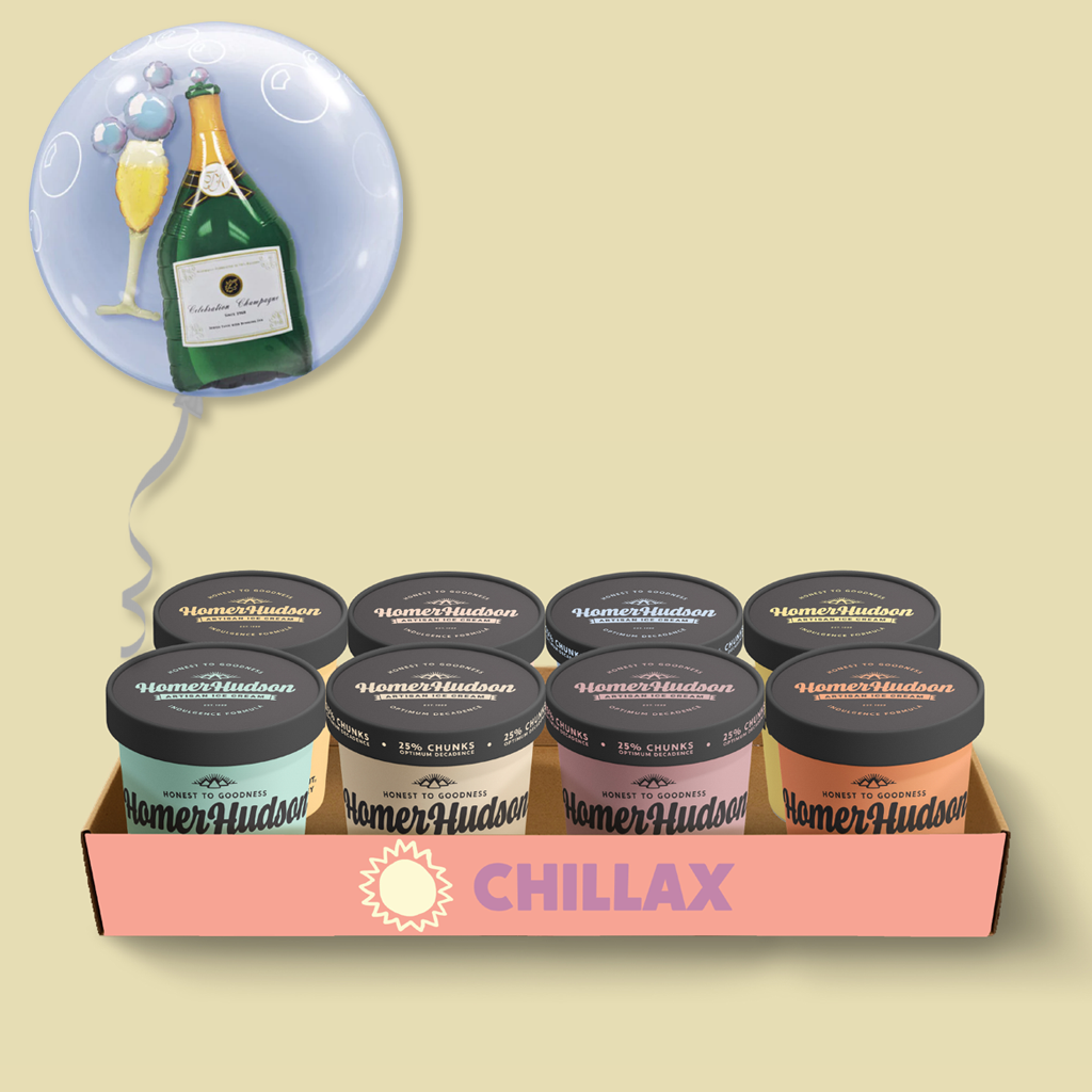 Chillout & Relax Single Serve Ice Cream Tubs Gift Box