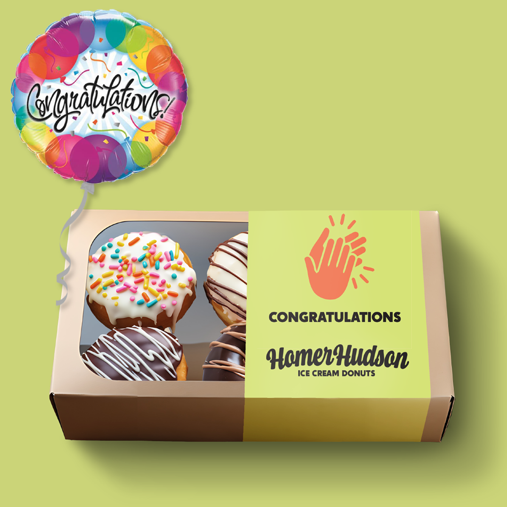 Congratulations Ice Cream Donut Gift Box