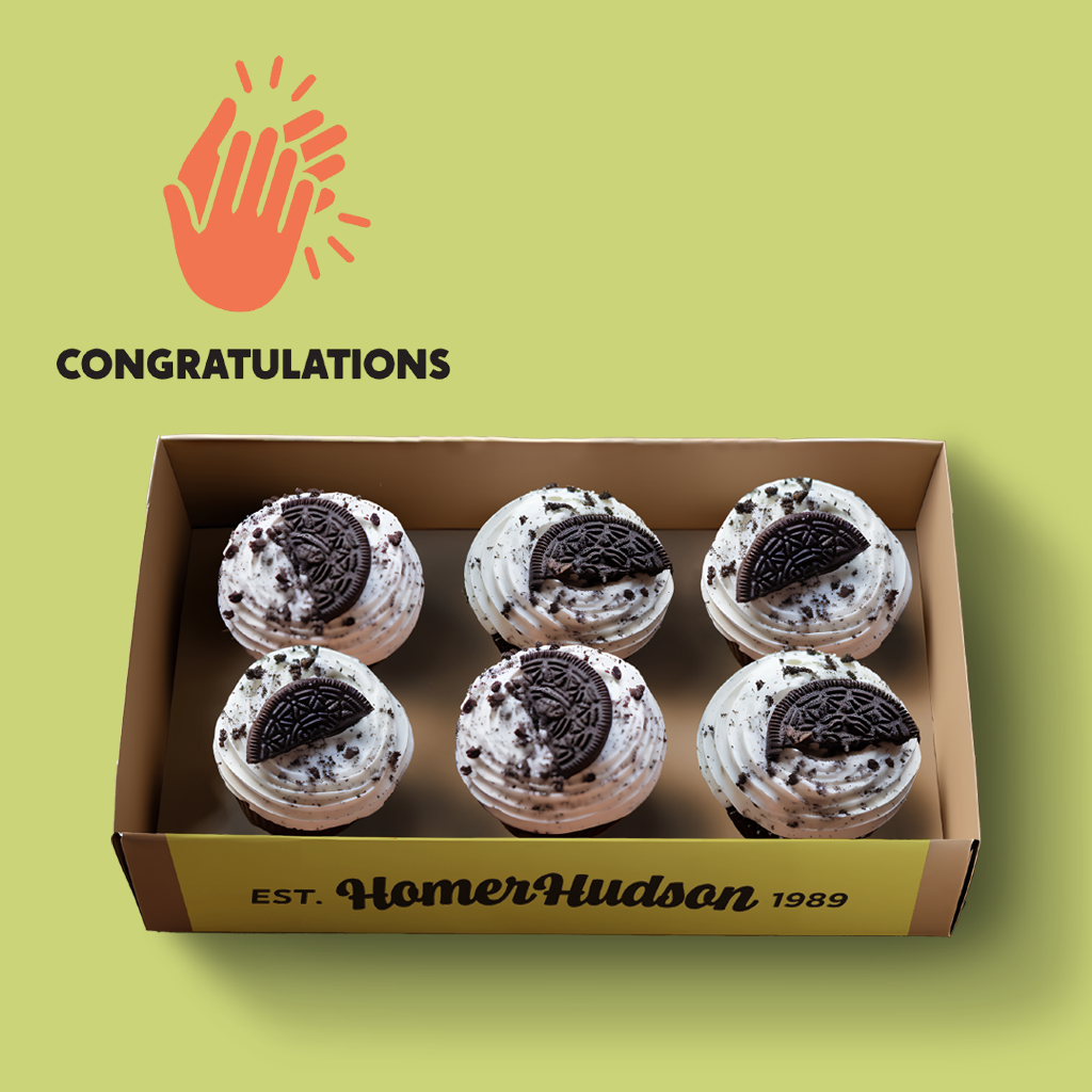 Congratulations Ice Cream Cupcake Gift Box I Homer Hudson