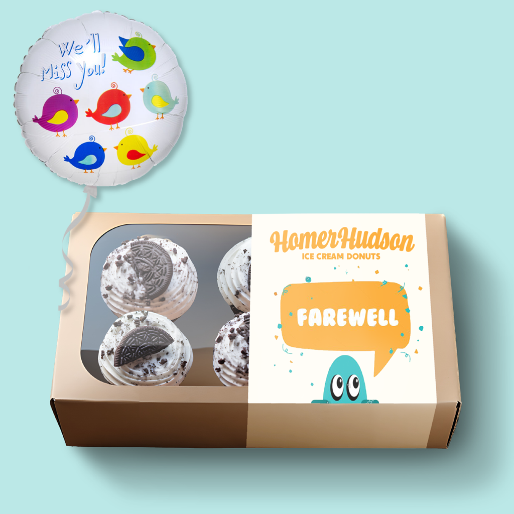 Farewell Ice Cream Cupcake Gift Box I Homer Hudson