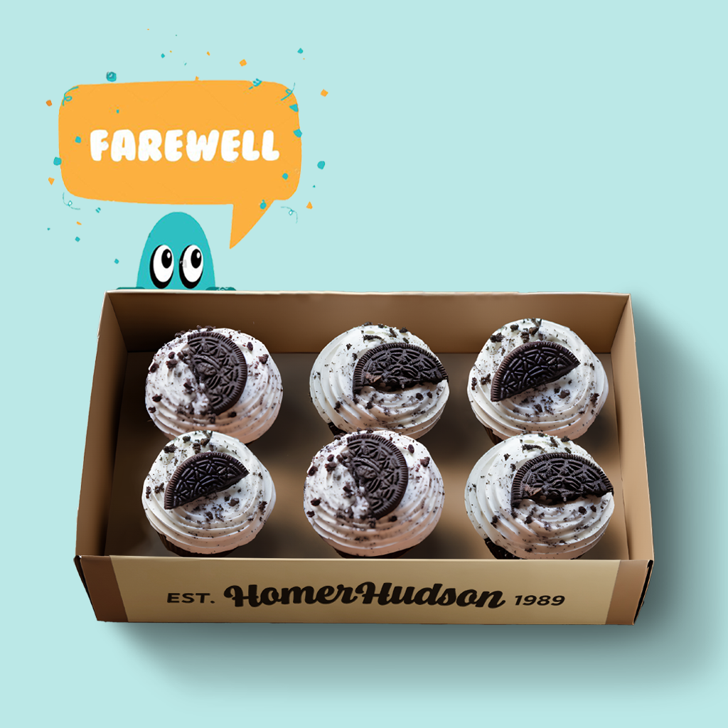 Farewell Ice Cream Cupcake Gift Box I Homer Hudson
