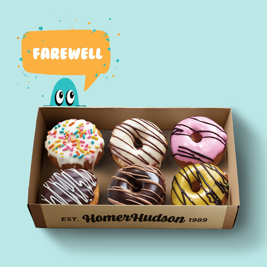 Farewell Ice Cream Donut Gift Box I Homer Hudson