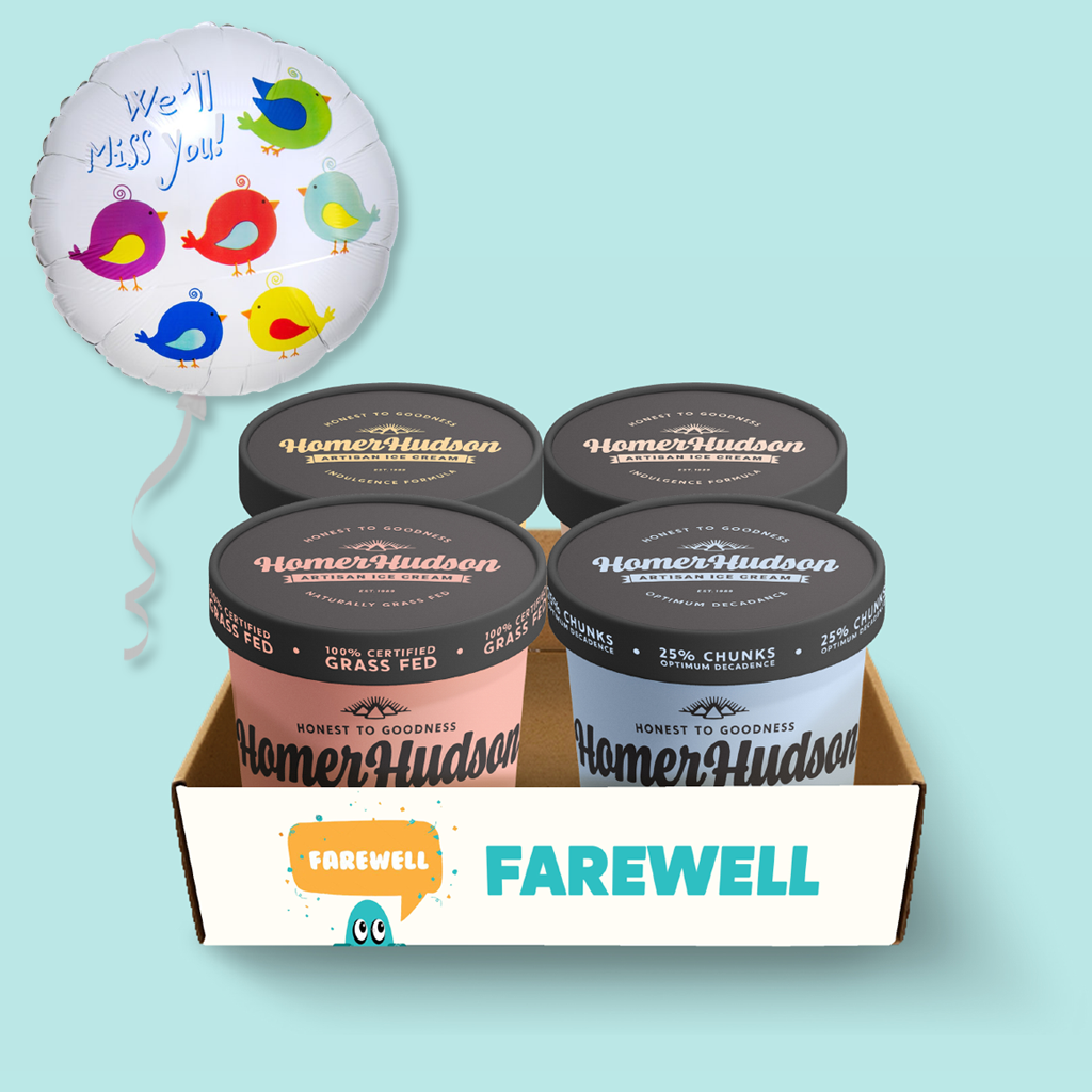 Farewell Ice Cream Pints Gift Box I Homer Hudson