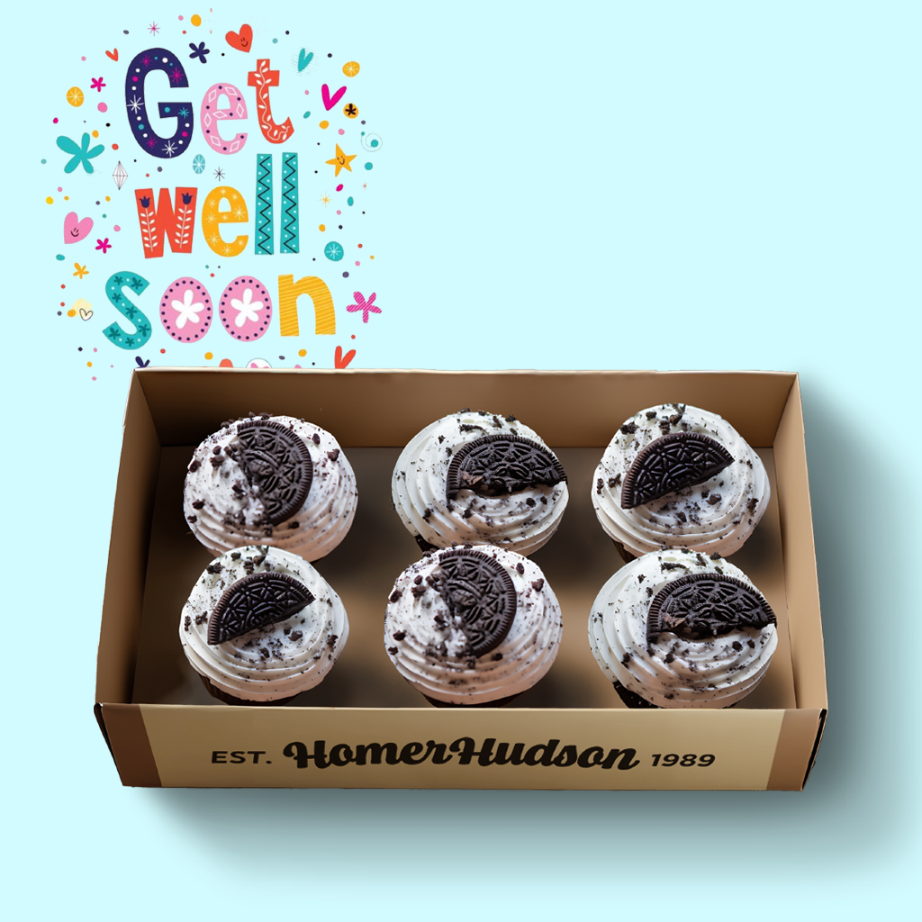 Get Well Soon Ice Cream Cupcake Gift Box I Homer Hudson