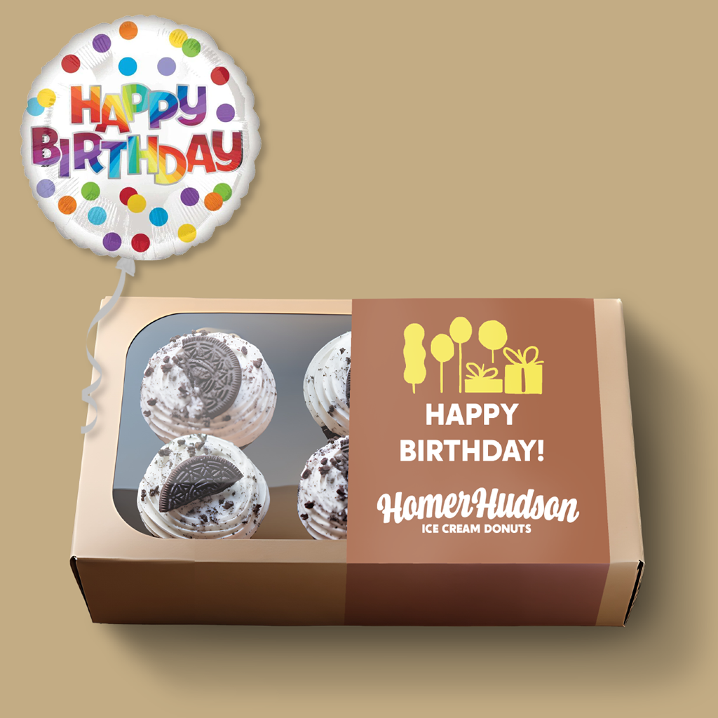 Happy Birthday! Ice Cream Cupcake Gift Box I Homer Hudson