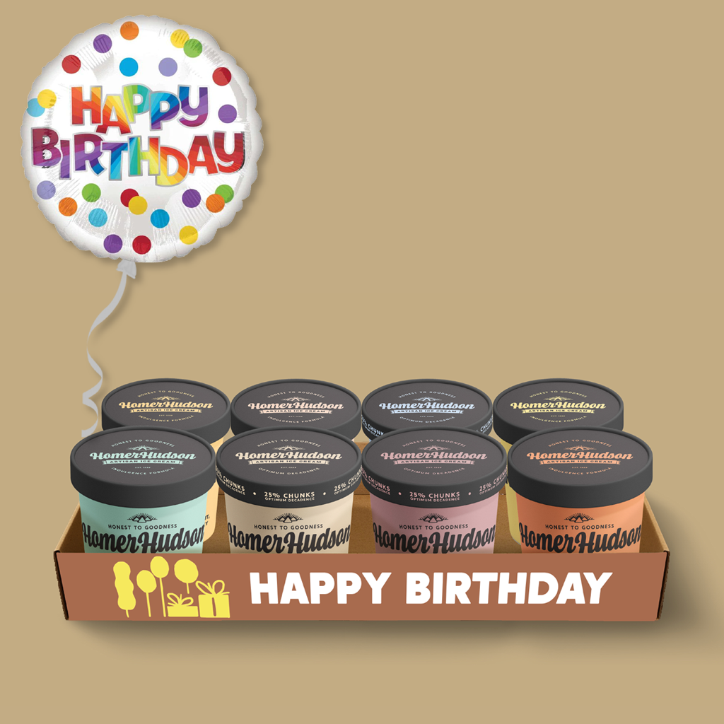 Happy Birthday Single Serve Ice Cream Tubs Gift Box
