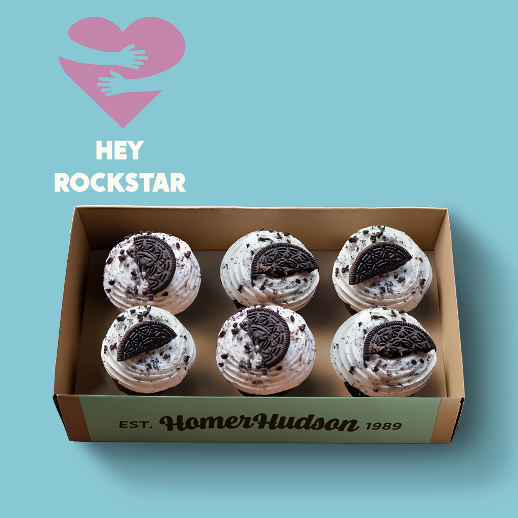 Hey Rockstar Ice Cream Cupcake Gift Box I Homer Hudson