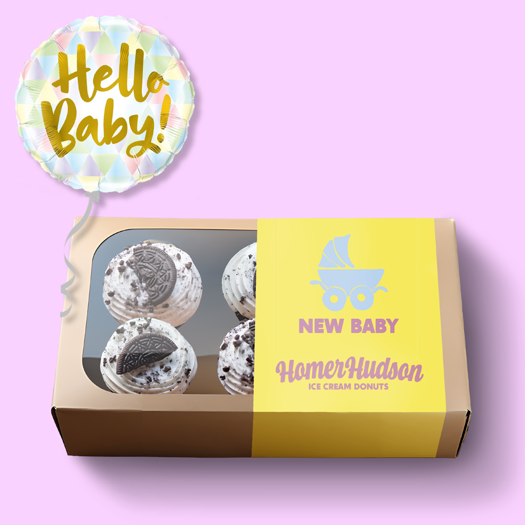 Hello Baby Ice Cream Cupcake Gift Box I Homer Hudson