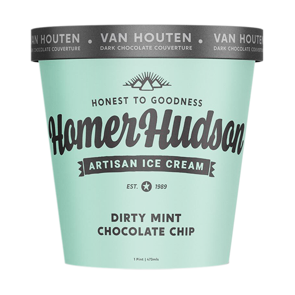 Dirty Mint Chocolate Ultra Premium Carbon Neutral Ice Cream I Homer Hudson