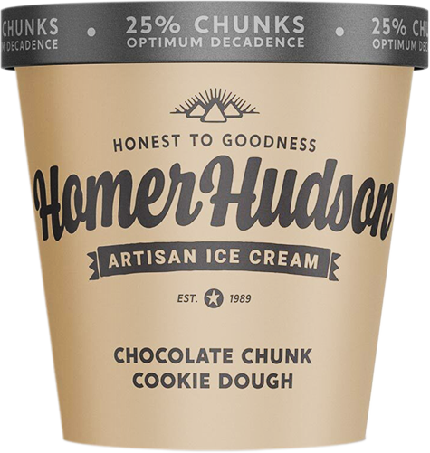 Cookie Dough Ultra Premium Ice Cream with 25% Decadent Chunks I Homer Hudson