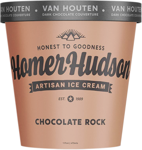 Chocolate Rock Ultra Premium Ice Cream I Homer Hudson