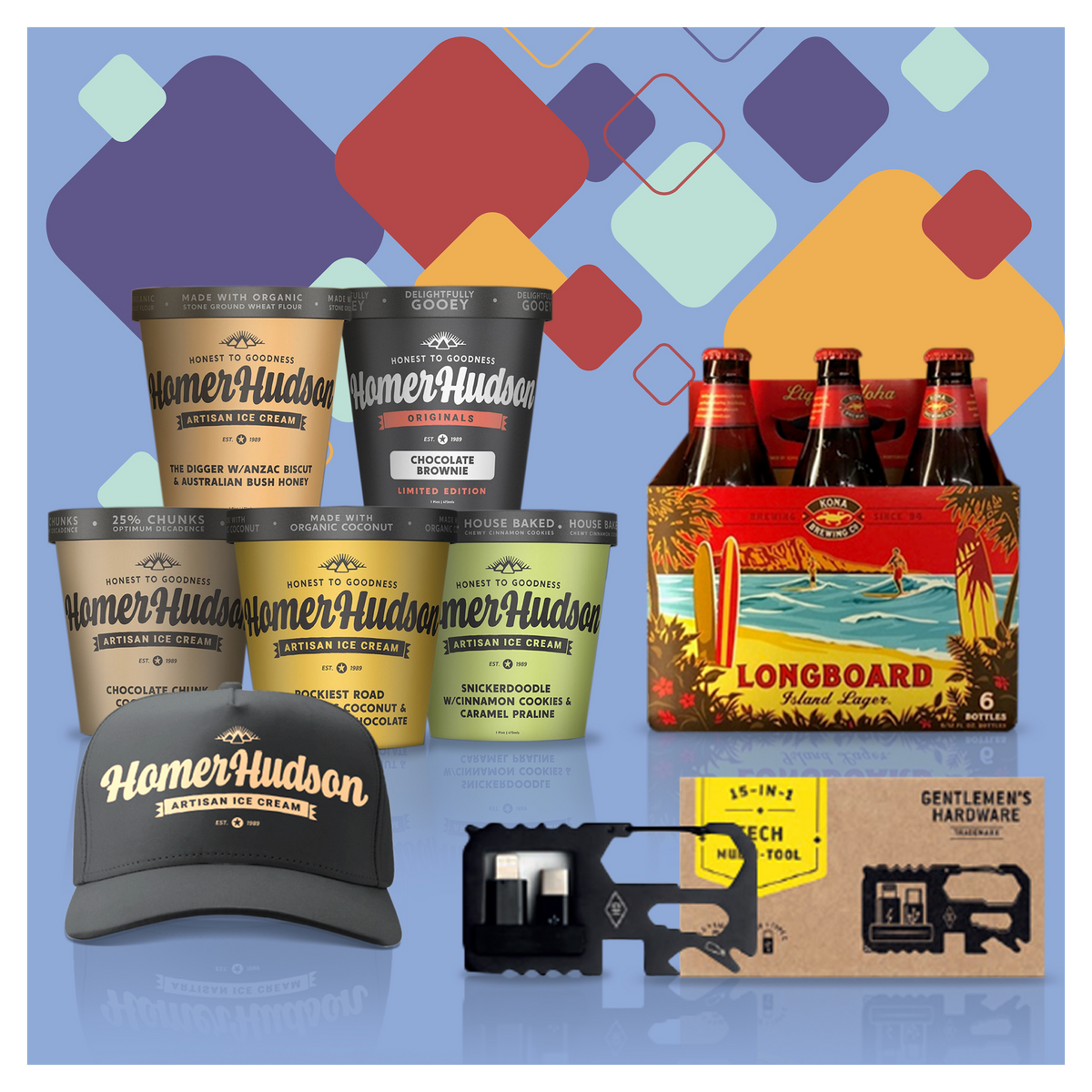 Bells Beach Ice Cream Gift Box I Homer Hudson