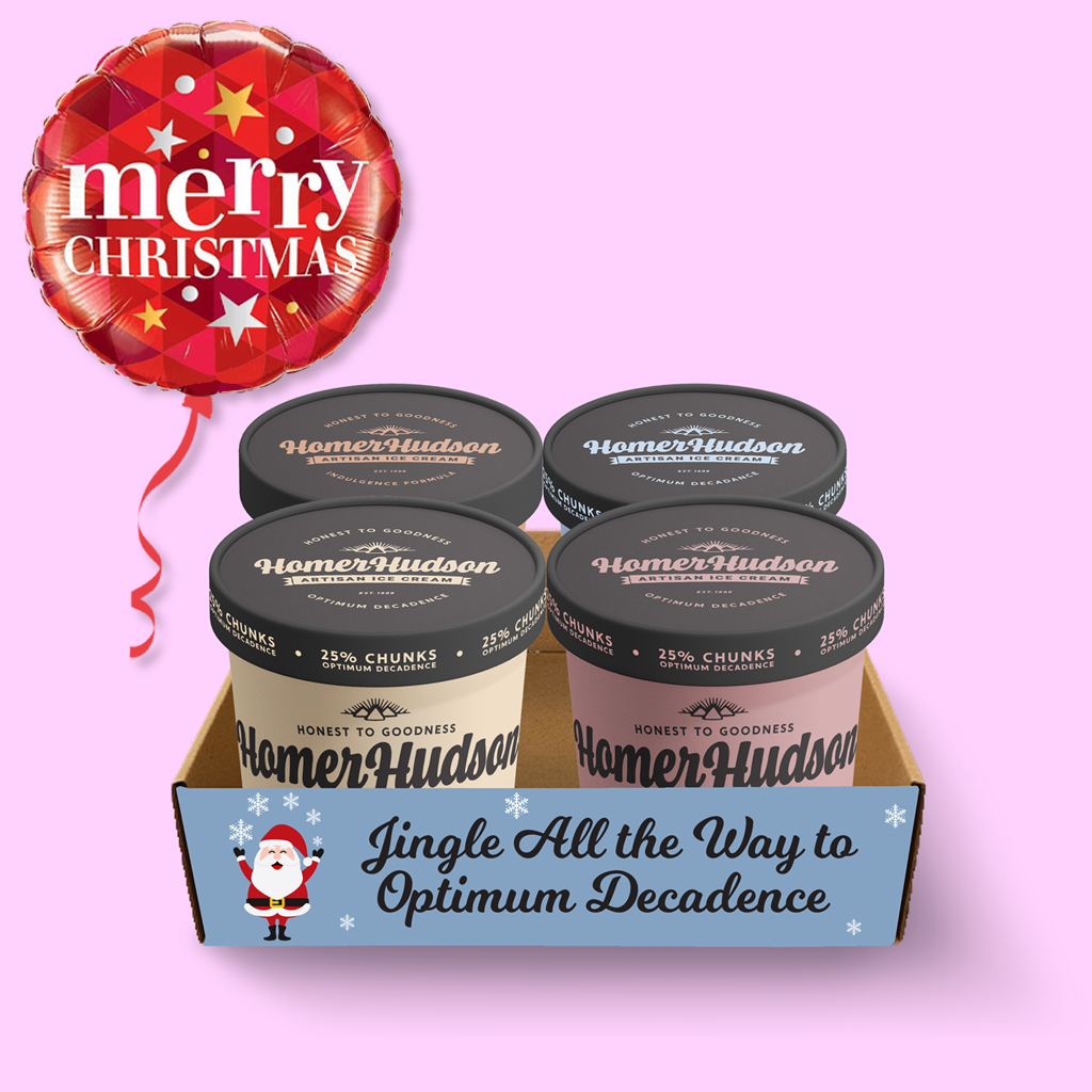 Jingle All The Way Christmas Ultra Premium Ice Cream Gift Box I Homer Hudson