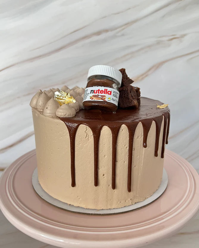 Nutella Drip Ice Cream Cake
